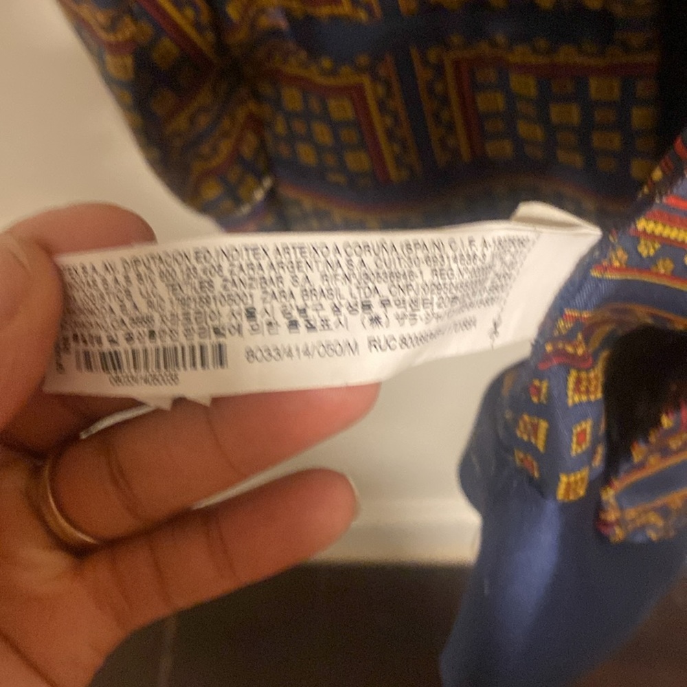 Zara Multi Color Satin Blouse View 5
